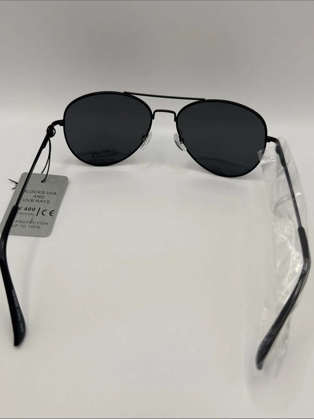 Classic Black Aviator Sunglasses - Dark Lenses